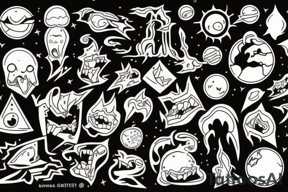 Earth being eaten tattoo idea