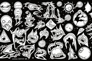 Earth being eaten tattoo idea