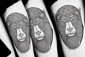 A monkey and a bear tattoo idea
