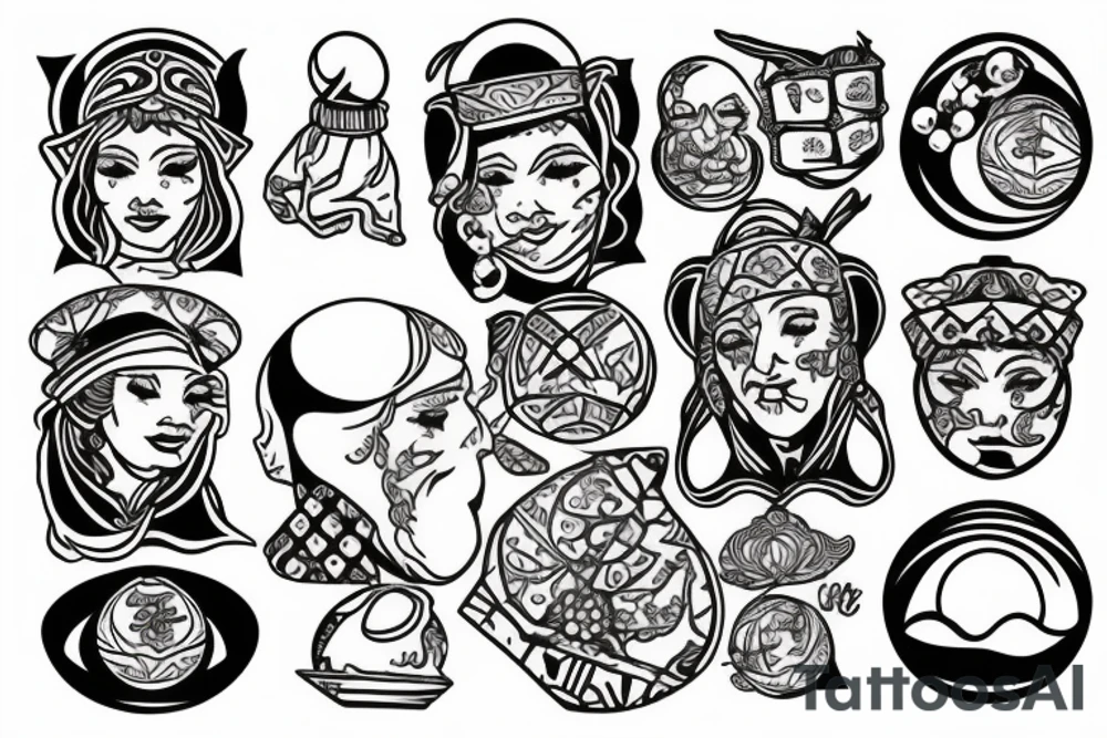 Fortune teller with Crystal Ball tattoo idea