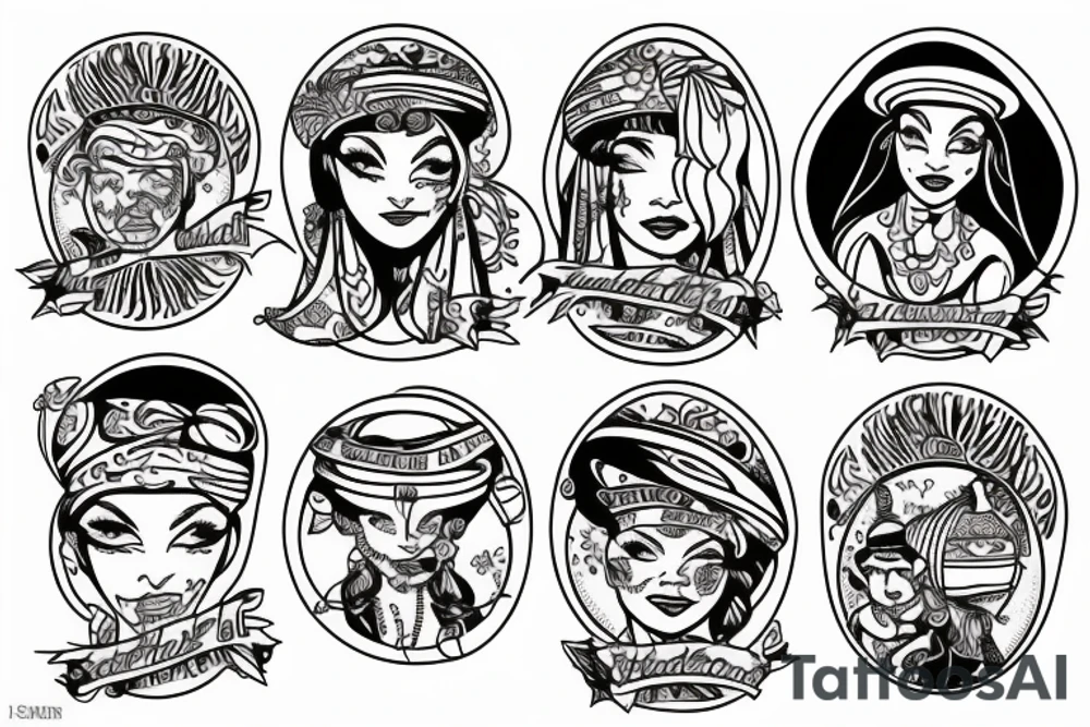 Fortune teller with Crystal Ball tattoo idea