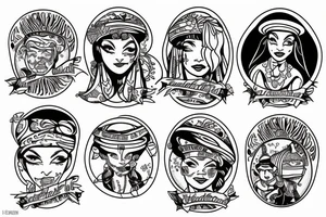Fortune teller with Crystal Ball tattoo idea