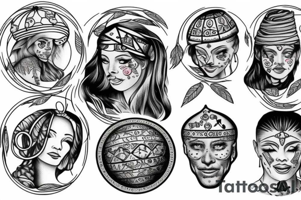 Fortune teller with Crystal Ball tattoo idea