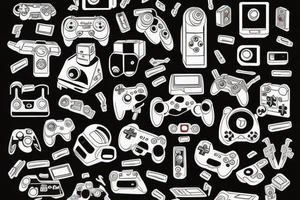 Vintage video game icons tattoo idea