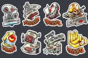 Vintage video game icons tattoo idea