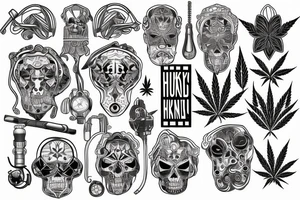 Marihuana Urology Thunder Podcast Continent tattoo idea