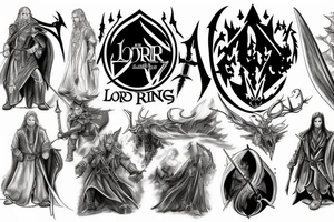 Lord of the rings and final fantasy seven tattoo idea