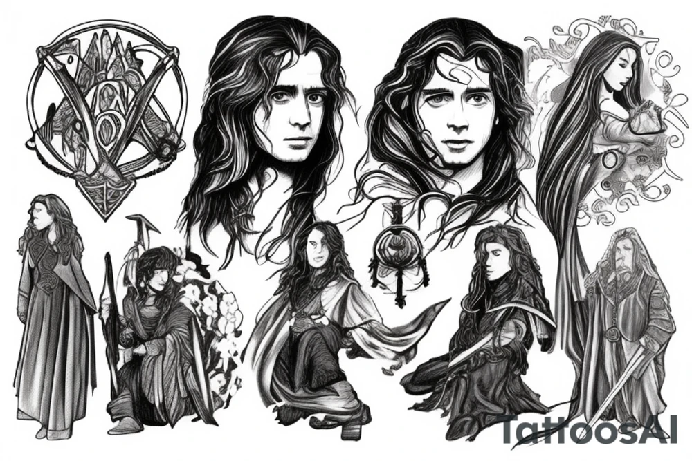 Lord of the rings and aeris Gainsborough tattoo idea