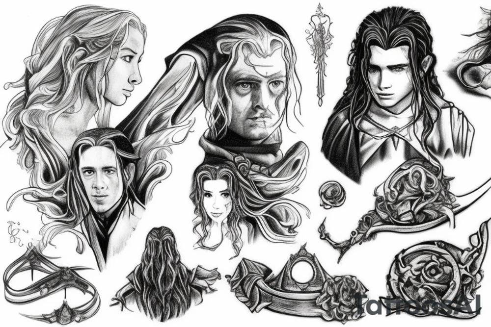 Lord of the rings and aeris Gainsborough tattoo idea