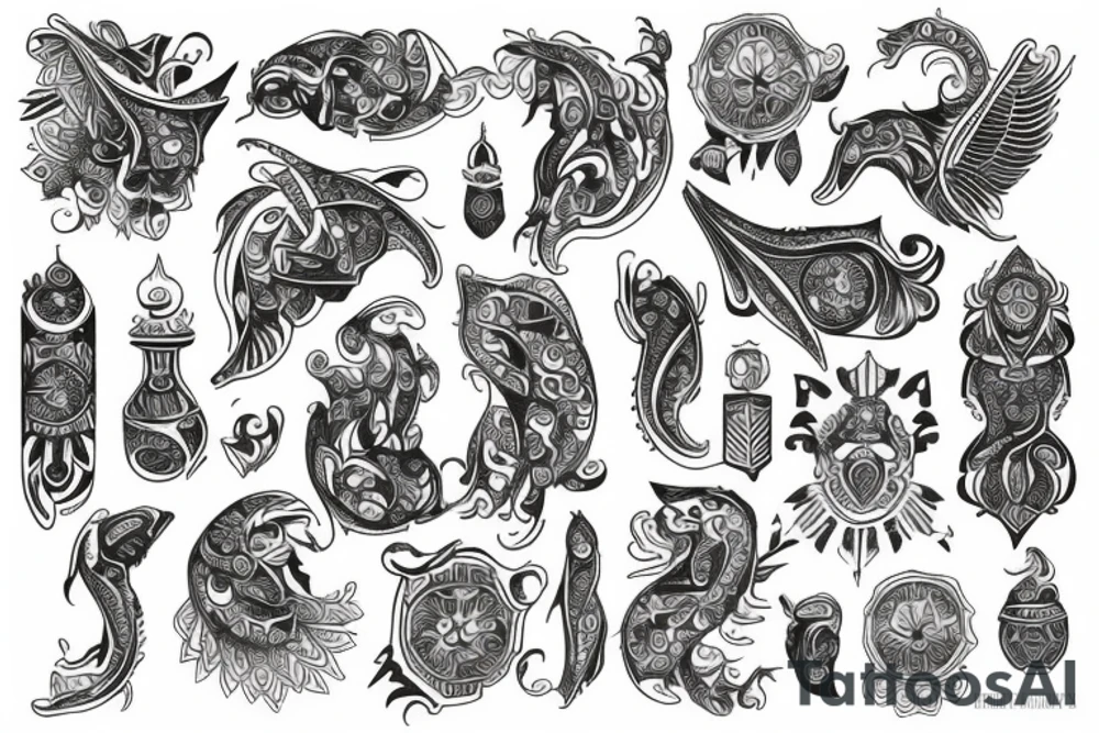 Ukrainian walhala tattoo idea