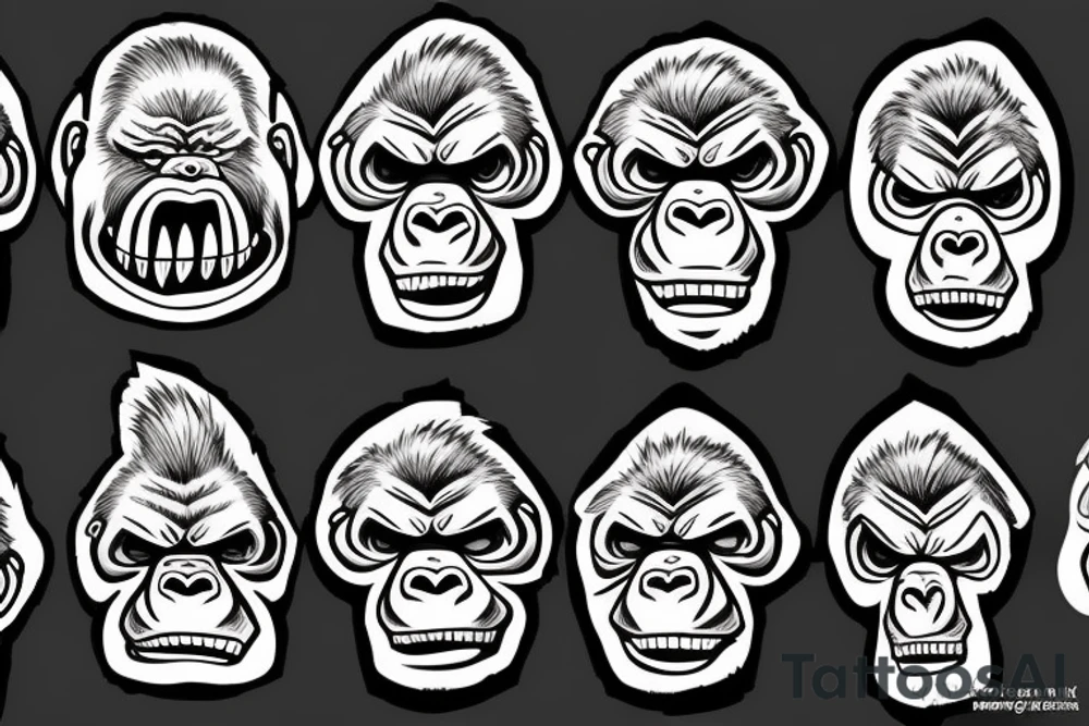 Silverback gorilla warrior tattoo idea