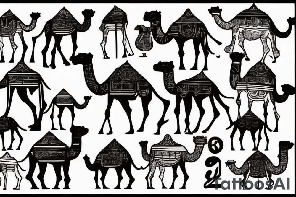 hebrew desert camel tattoo idea