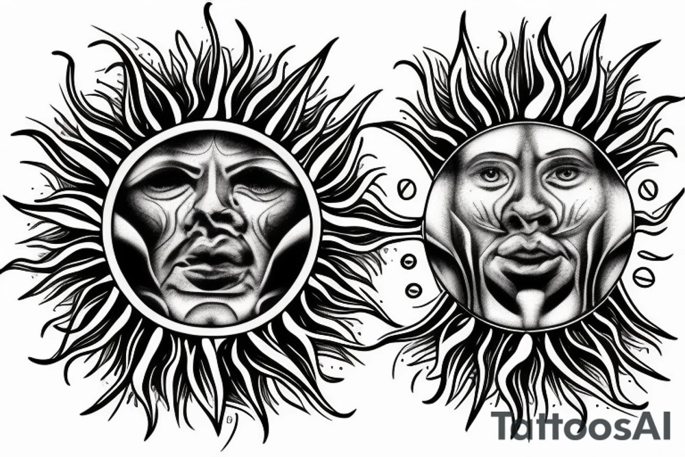 Realistic sun inspired by Elden ring tattoo idea