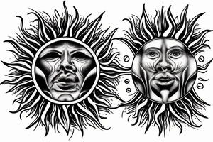 Realistic sun inspired by Elden ring tattoo idea
