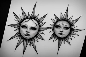 Realistic sun inspired by Elden ring tattoo idea