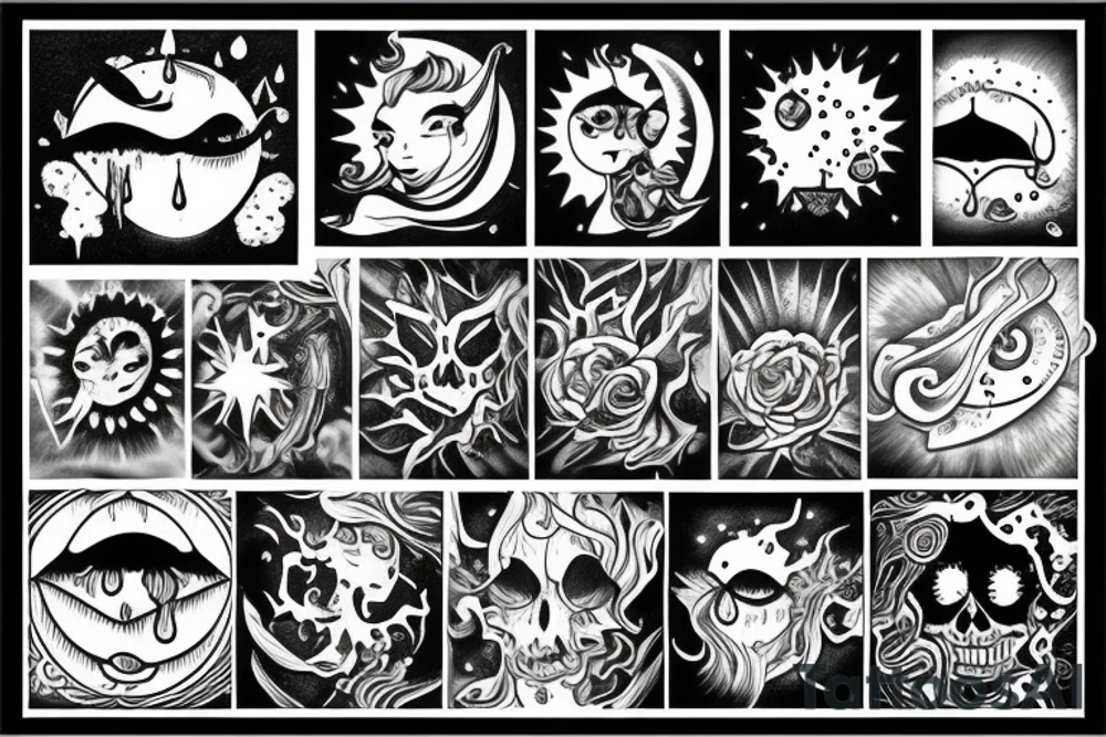 The sun dripping tattoo idea
