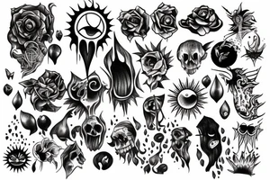 The sun dripping tattoo idea