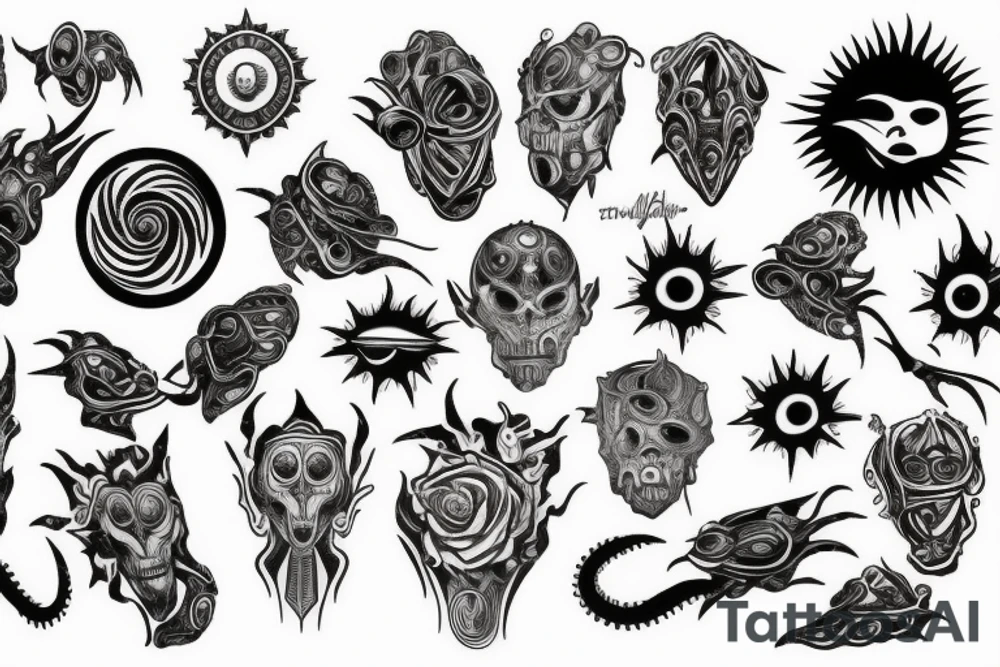 The sun tattoo idea