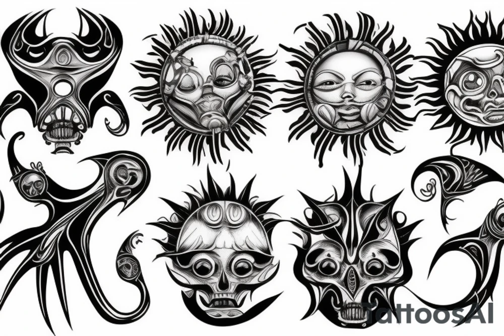 The sun tattoo idea