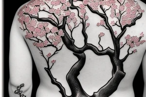 Cherry Blossom tree on back tattoo idea