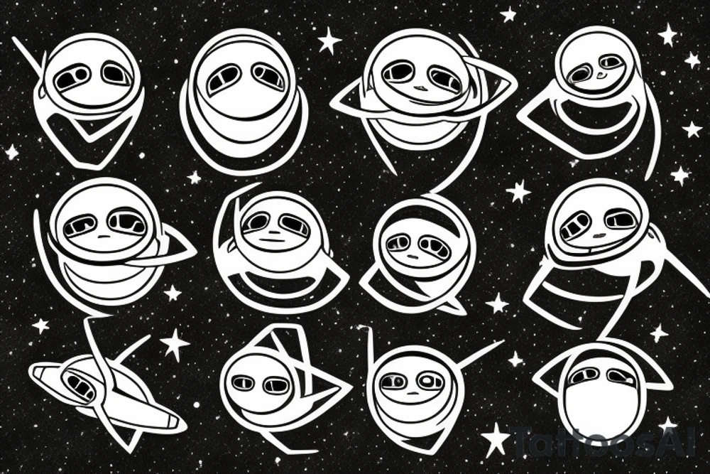 Sloth astronaut tattoo idea