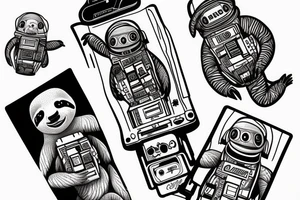 Sloth astronaut tattoo idea