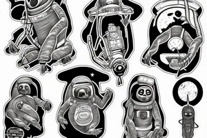 Sloth astronaut tattoo idea