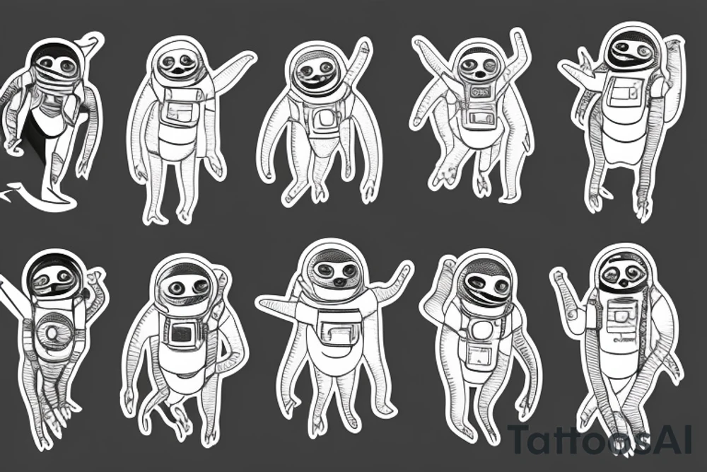 Sloth astronaut tattoo idea