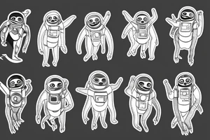 Sloth astronaut tattoo idea
