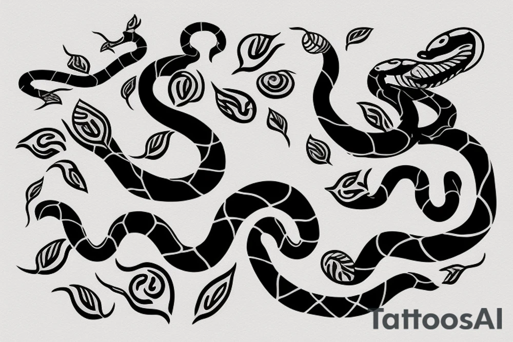 snake that bites it's own tail tattoo idea