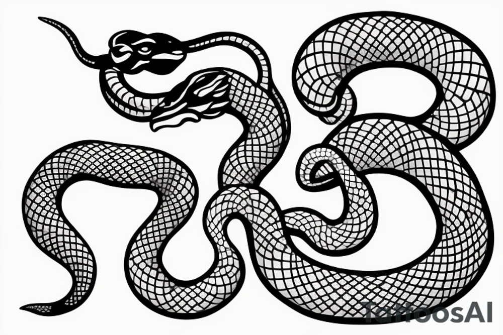 snake that bites it's own tail tattoo idea