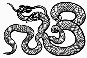 snake that bites it's own tail tattoo idea