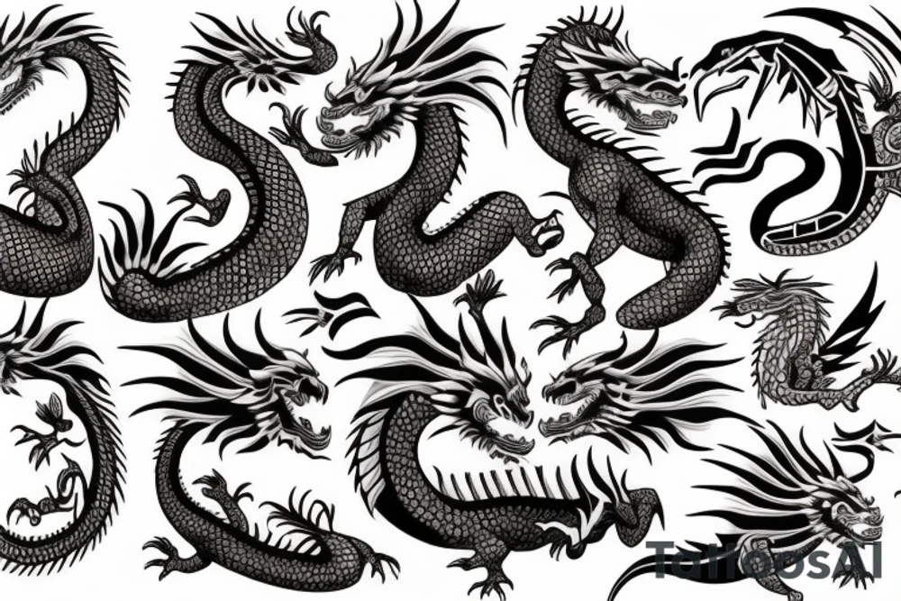 Aztec dragon tattoo idea