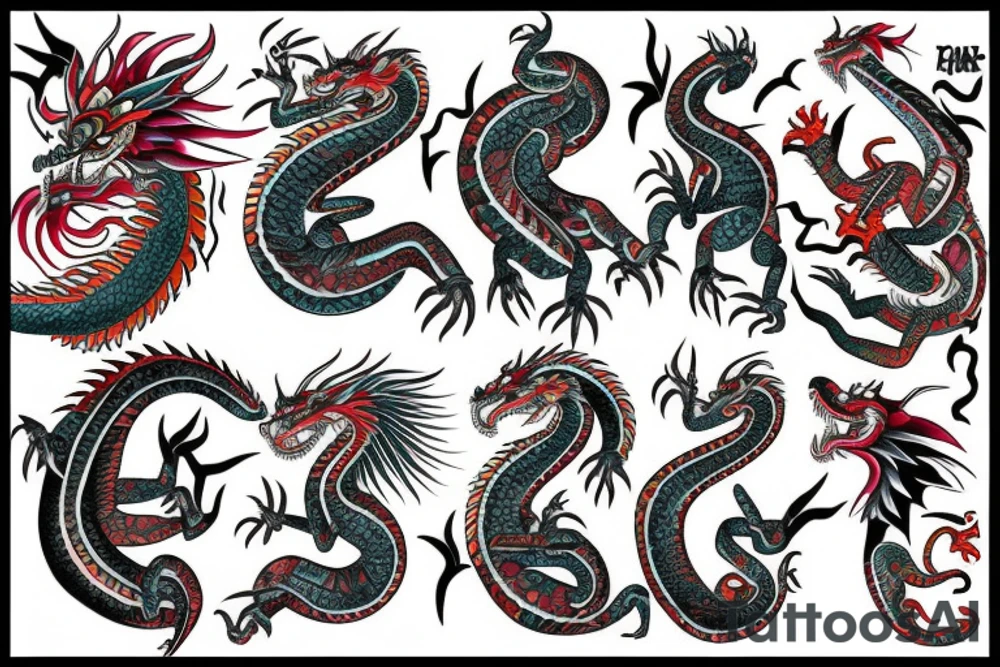 Aztec dragon tattoo idea