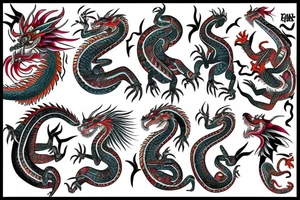 Aztec dragon tattoo idea