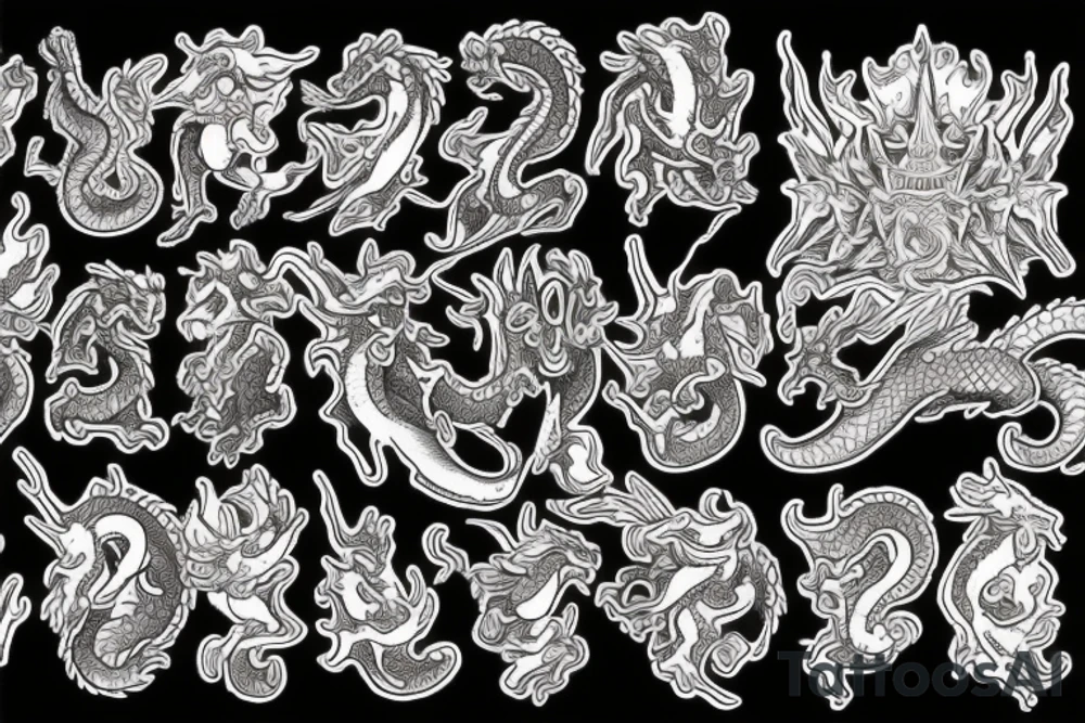 Dragon guarding crown tattoo idea