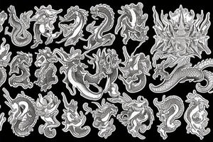 Dragon guarding crown tattoo idea