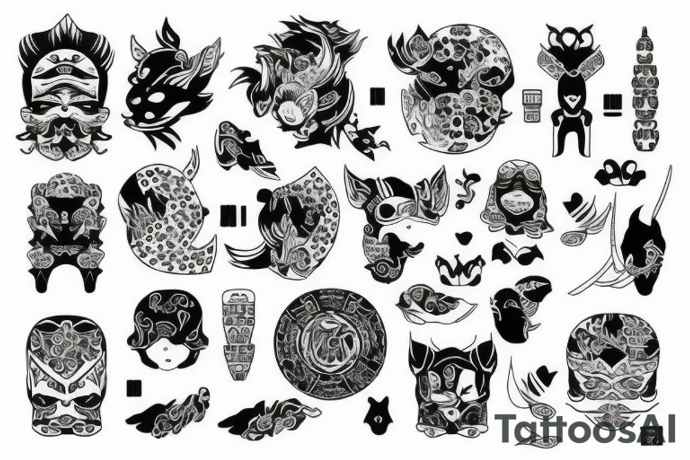 Japanese style with a hint of Nordic tattoo idea