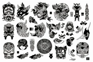 Japanese style with a hint of Nordic tattoo idea