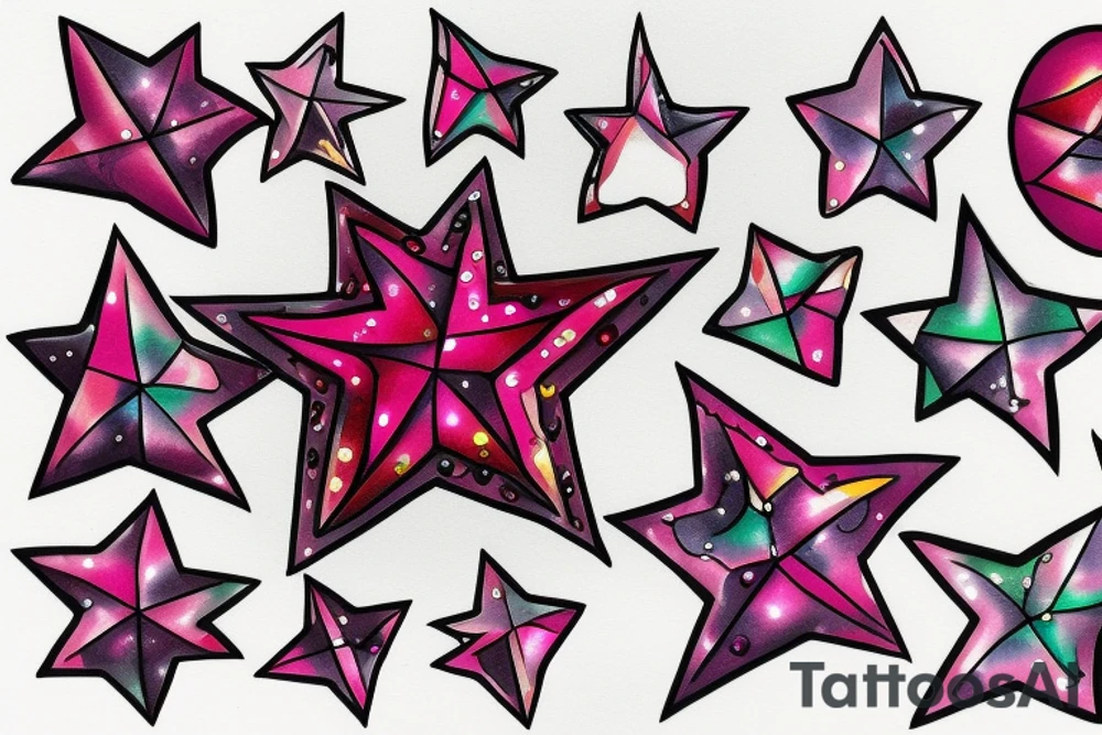 Jeweled Star to represent my daughter (ruby) tattoo idea