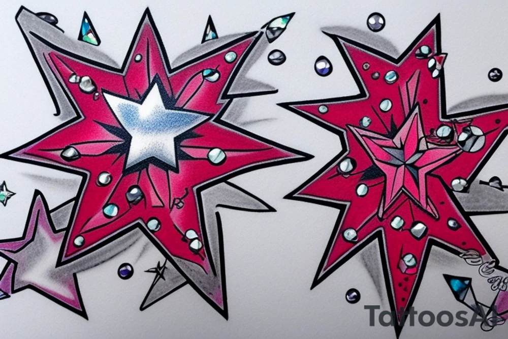 Jeweled Star to represent my daughter (ruby) tattoo idea