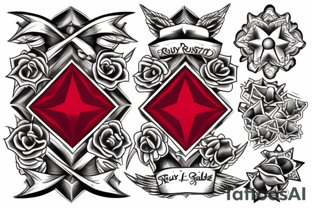 A ruby star tattoo idea