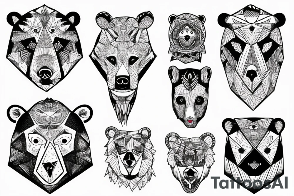 Illuminati bear tattoo idea