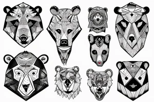 Illuminati bear tattoo idea