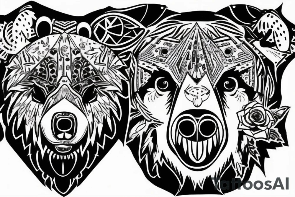 Illuminati bear tattoo idea