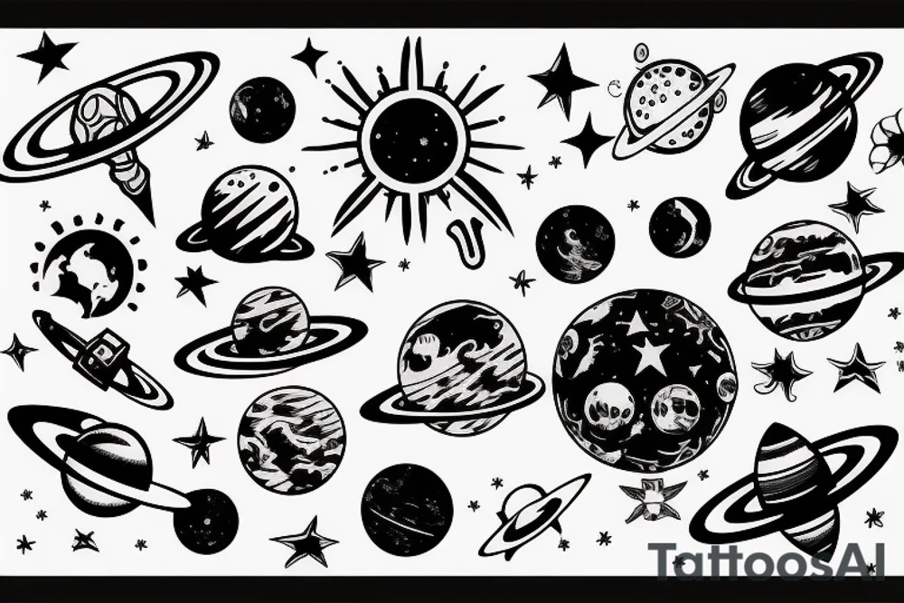 Space themwd tattoo idea