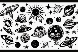 Space themwd tattoo idea