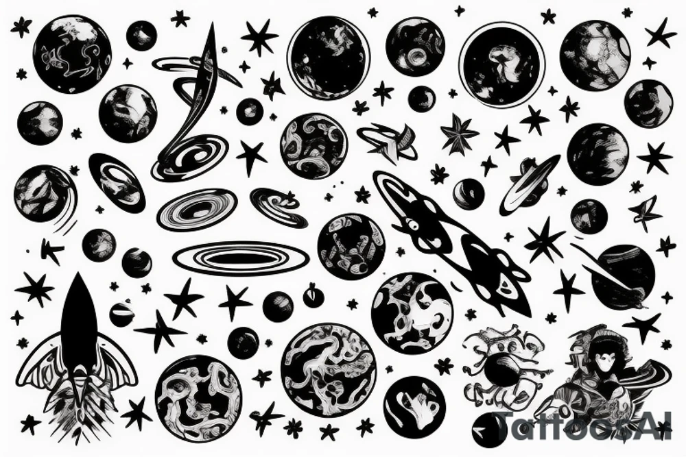 Space themwd tattoo idea