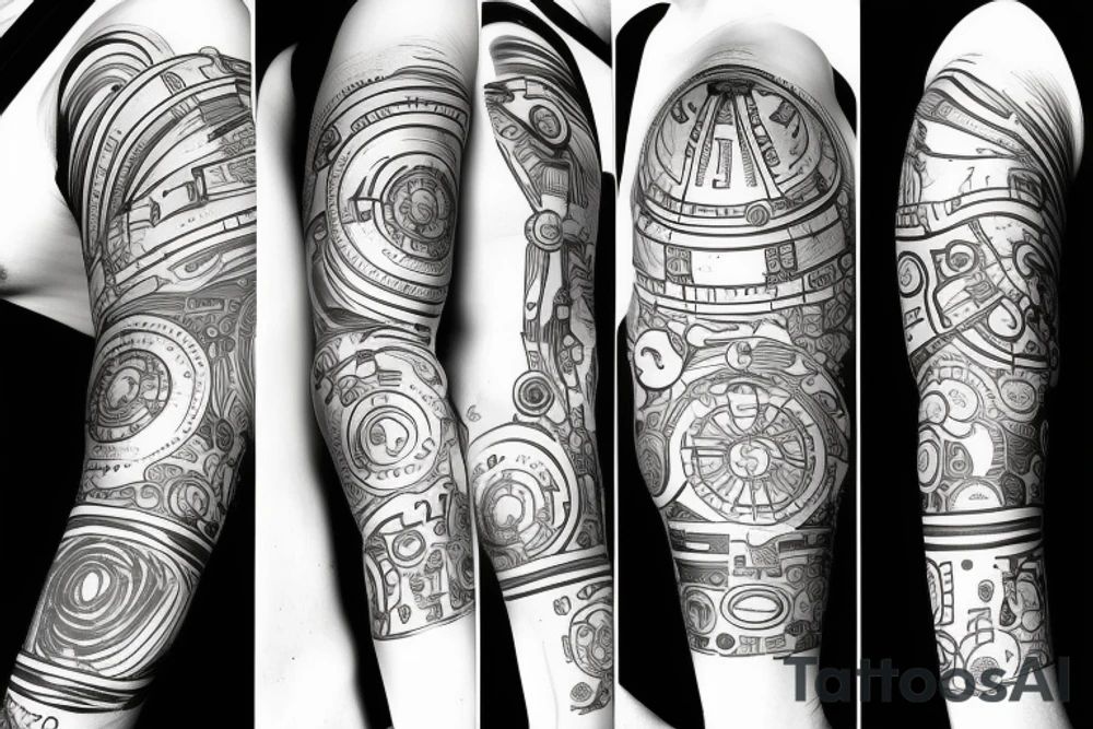 Space themed tattoo idea