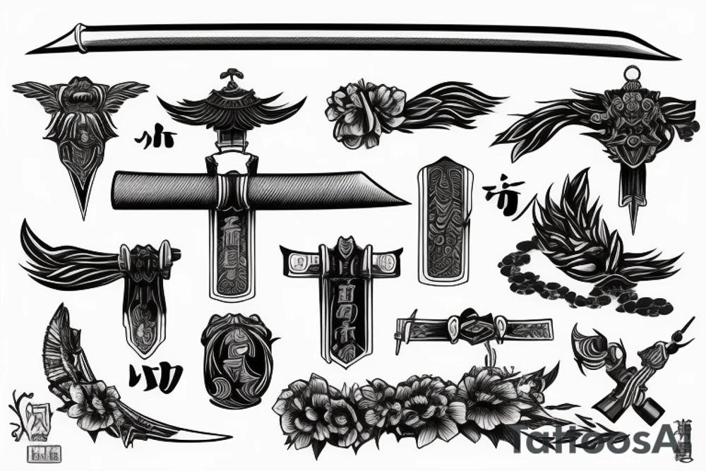 Japan sword tattoo idea